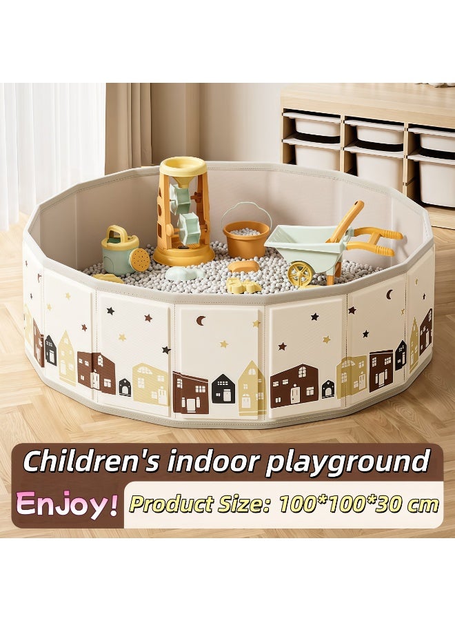 XiuWoo Children's Toy Ball Pit,Round Kids' Ball Pit,Foldable Kids Ball Pit,Double Oxford Cloth Ball Pit,Folding Portable Ball Pool,Sandbox Pool,Baby Ball Pool,Swimming Pool,Portable Bathtub,Pet Dog Bath Pool,for Outdoor Indoor,Ideal Gift for Girls and Boys(Balls Not Included) - Image 2