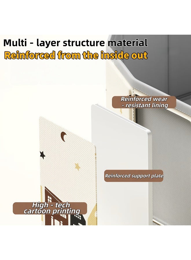 XiuWoo Children's Toy Ball Pit,Round Kids' Ball Pit,Foldable Kids Ball Pit,Double Oxford Cloth Ball Pit,Folding Portable Ball Pool,Sandbox Pool,Baby Ball Pool,Swimming Pool,Portable Bathtub,Pet Dog Bath Pool,for Outdoor Indoor,Ideal Gift for Girls and Boys(Balls Not Included) - Image 4