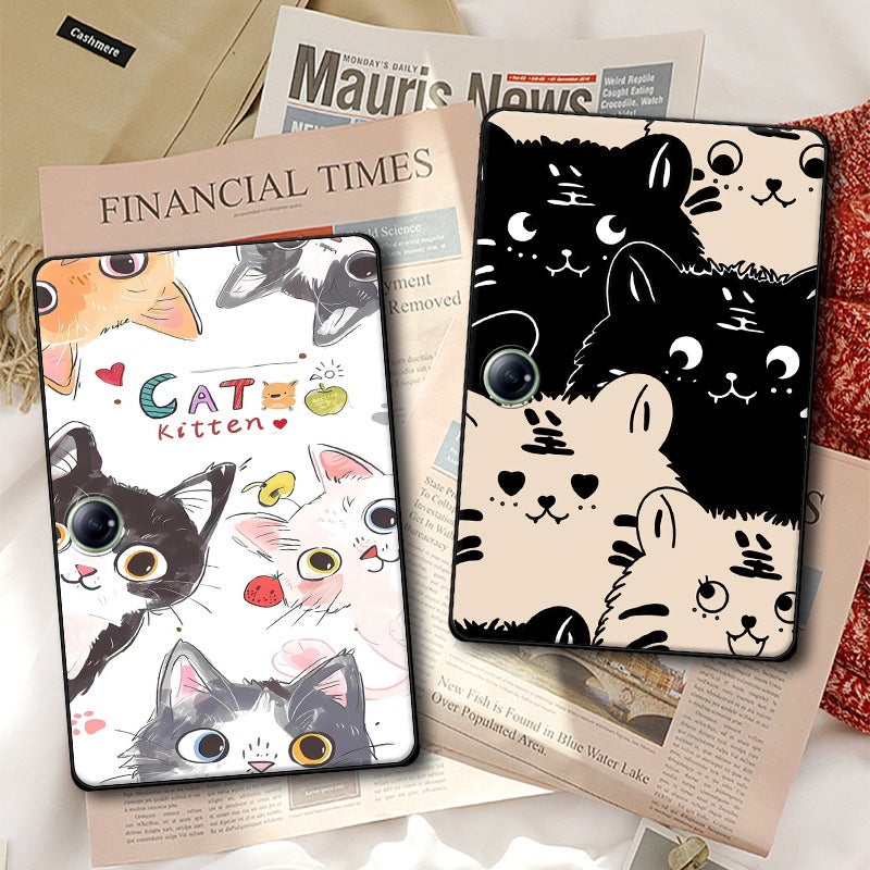 Suitable For Oppo Pad5 Protective Case Soft Shell 3Pro Cat 4Pro Cartoon Girl Air5 Cute Diy Single-Sided Ins - Image 3