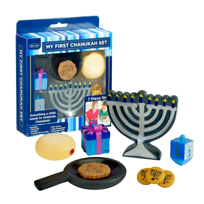 Rite Lite My First Chanukah Play Set  7 Piece Hanukkah Toy Gift Set for Kids Jewish Holiday Bulk Party Favors Pretend Play Fun  Educational Festival of Lights Play Kit Perfect for Hours of Fun - Image 3