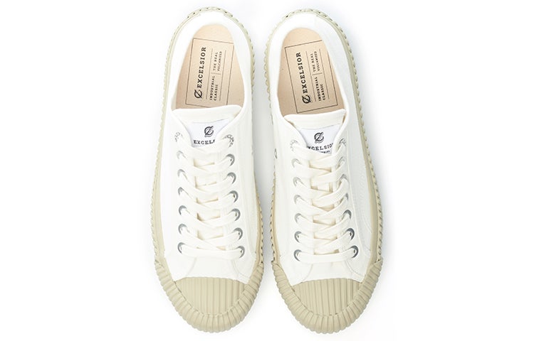 EXCELSIOR Cookie Shoes BOLT LO Classic Platform Anti-Slip Wear-Resistant Low-Top Canvas Shoes Unisex Gray Green - Image 4