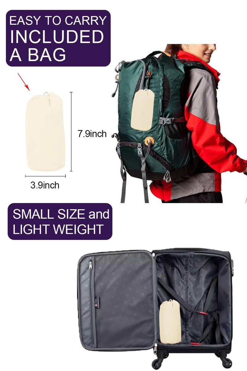 LOMON Women Raincoat Packable and Lightweight For Travel Outdoor Hooded Waterproof hiking Jacket Beige L - Image 4