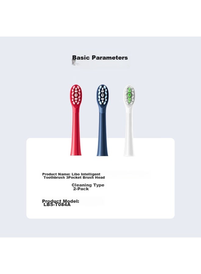 Huawei Smart Selection Harmonyos Selected Libode Smart Toothbrush 3 Pocket Brush Heads, Cleaning Type, 2-pack, Cyan - Image 4