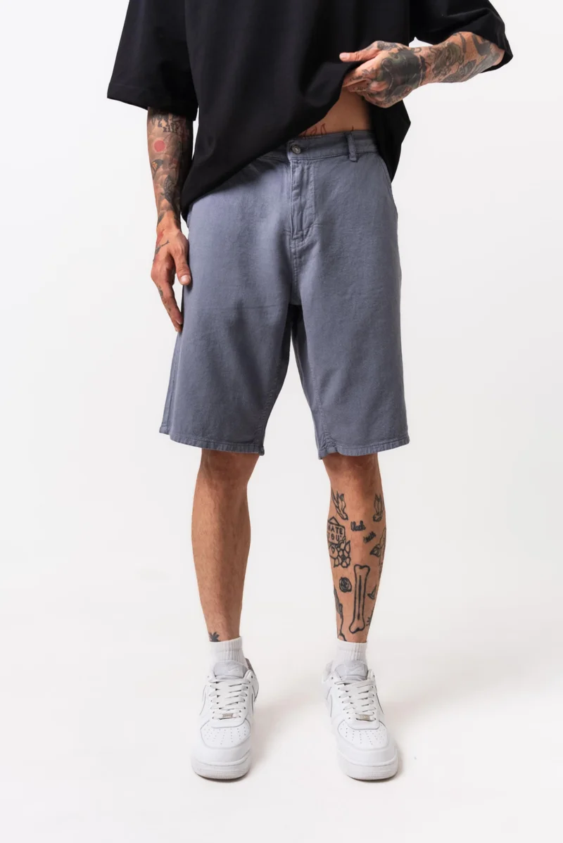 RESPIRE Men's Garment Dyed Shorts Smoke Grey (Füme)