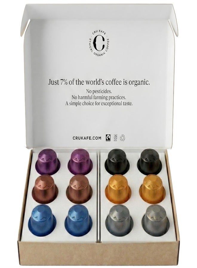 CRU Kafe Discovery Set Organic Espresso Coffee Pod Capsules (12 Coffee Pods) - Image 2