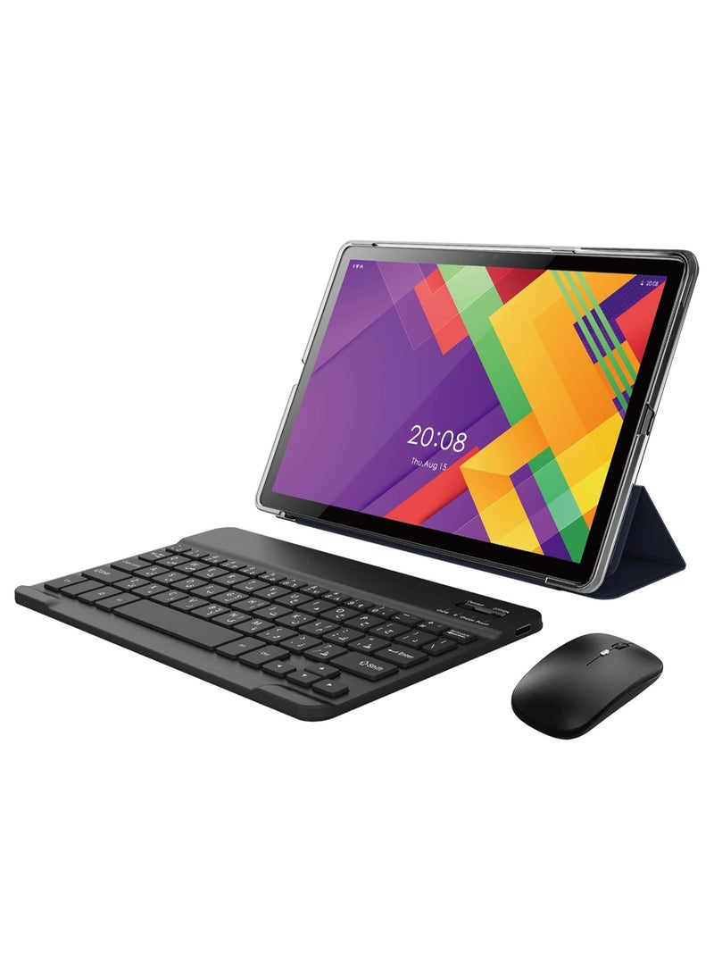 REBENUO - TAB 11 Pro Tablet 10.1 Inch IPS LCD/8GB RAM + 512 GB ROM/5G Network/6000 mAh/8MP Front + 13MP Rear Camera/Octa Core 1.3GHz/Android 13/Includes Keyboard Touch Pen Mouse (Gray) - Image 1