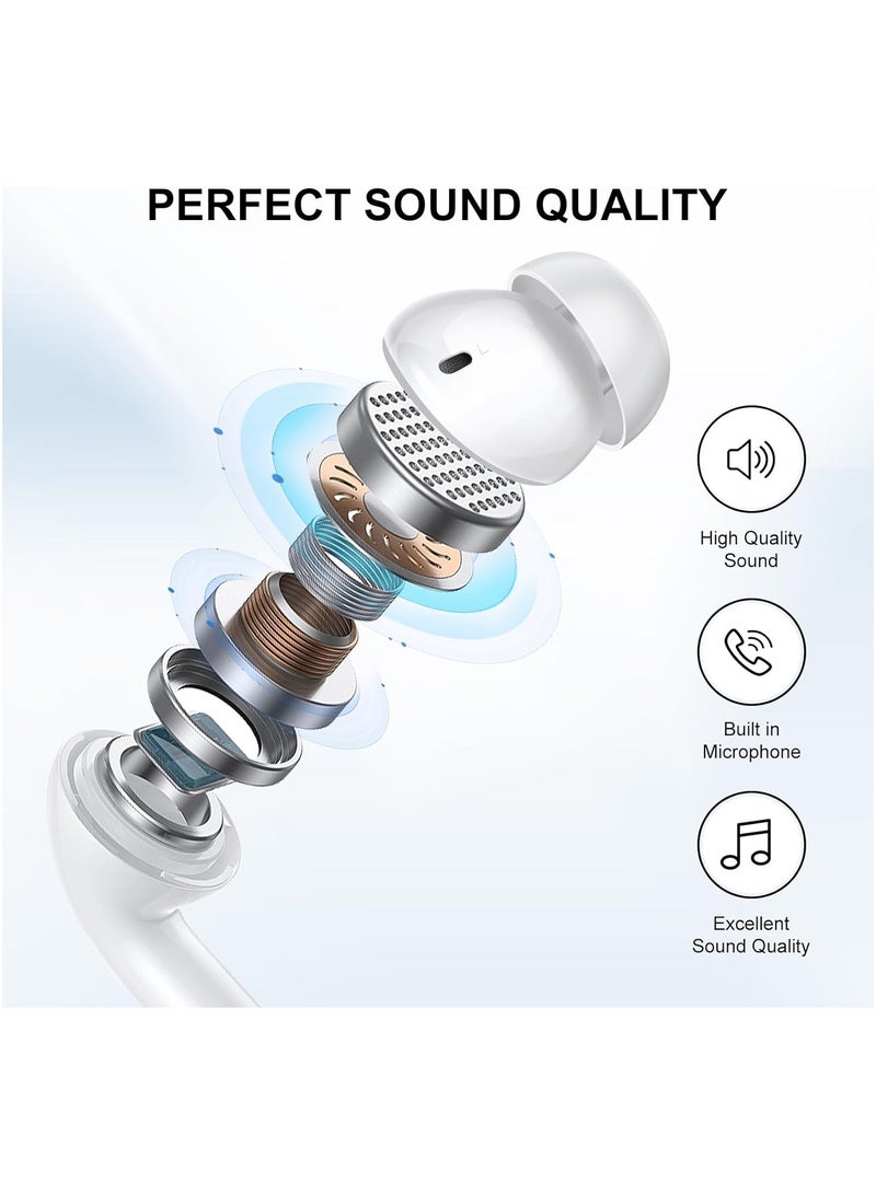 Captaintech USB-C In-Ear Headphones with Mic, HiFi Stereo Noise Cancelling Wired Earbuds, Volume Control, Compatible with iPhone 15 Plus, Samsung S24/S23/S21 - Wired Type C Earphones. - Image 5