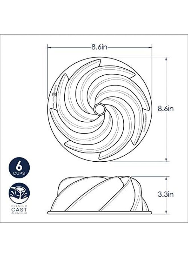 NORDIC WARE 90077 Heritage Bundt 6 Cup Gold - Image 4