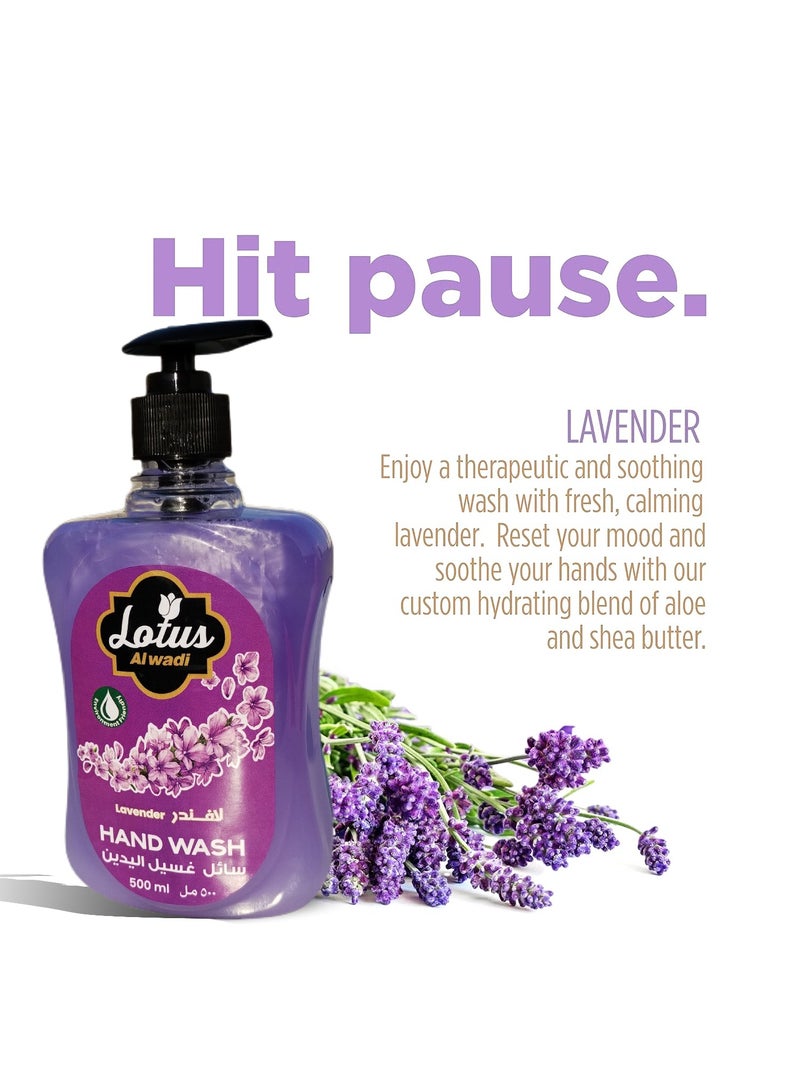 Lotus Alwadi 24 pieces x 500 ml Lotus Alwadi Liquid Hand Soap, Oud, Lavender and Rose, 24 pieces/carton, Pump Bottles for Hand Wash and Moisturizing Hand Cleanser, for Kitchen and Bathroom  - Image 4
