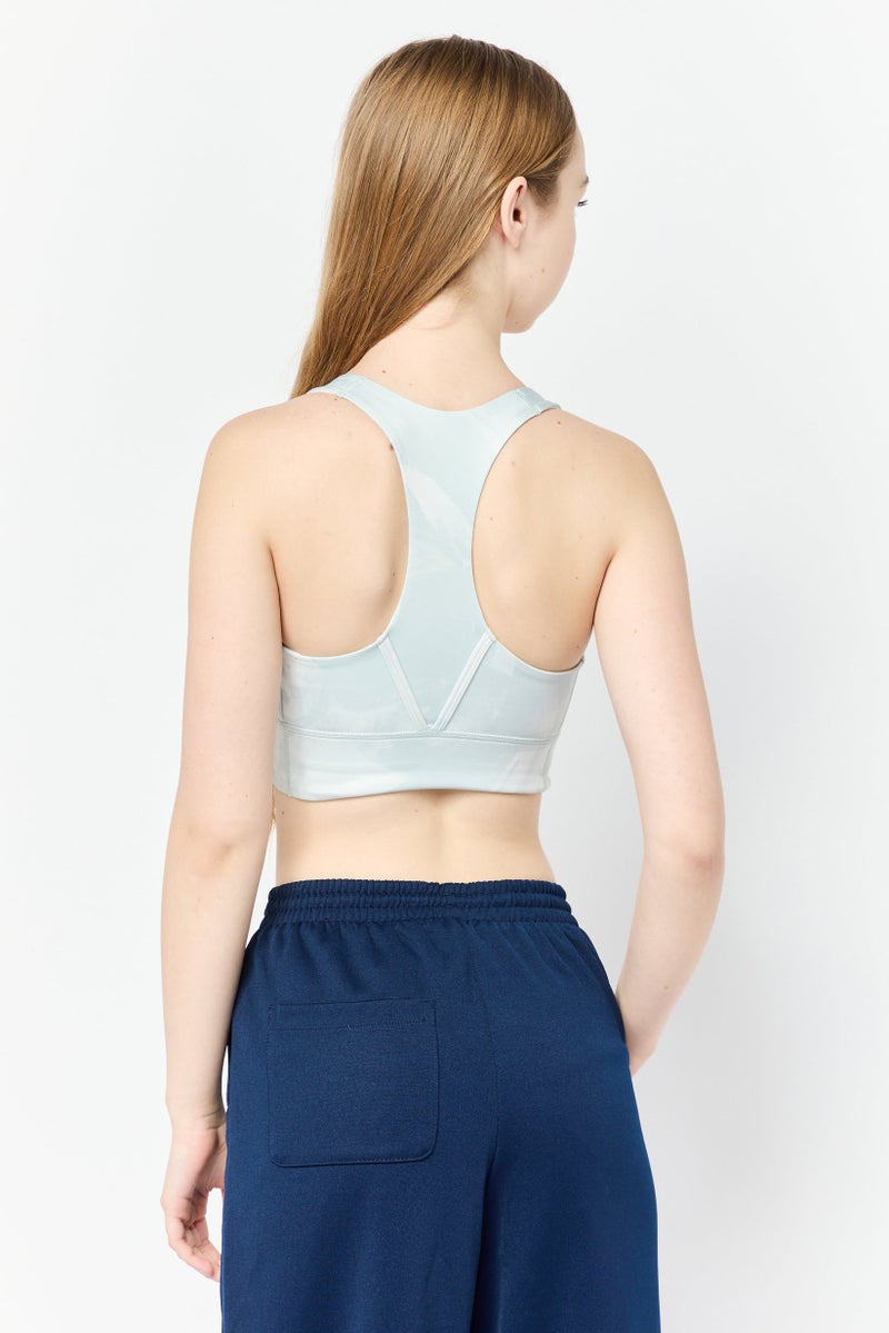 Adidas حمالة صدر رياضية مبطنة للنساء، أخضر مريمي - Image 3