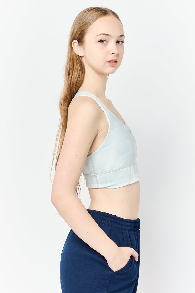 Adidas حمالة صدر رياضية مبطنة للنساء، أخضر مريمي - Image 4