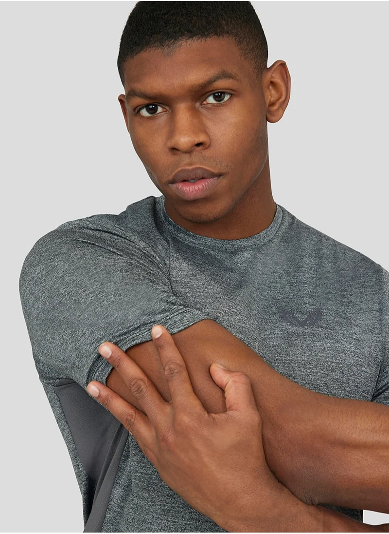 CASTORE Mist Grey Marl Mesh Mix Short Sleeve Tee