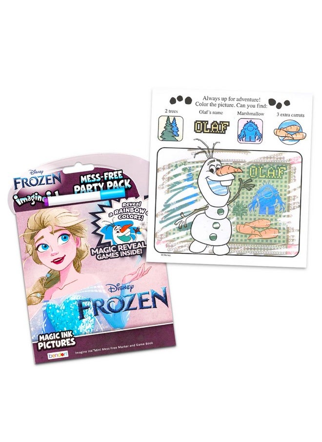 Bendon - Disney Frozen Imagine Ink Coloring Book Set For Kids 12 Pack Nomess Magic Ink Coloring Books Featuring Frozen Elsa And Anna With Barn Bots Stickers And Door Hanger (Frozen Party Favors Bundle) - Image 1
