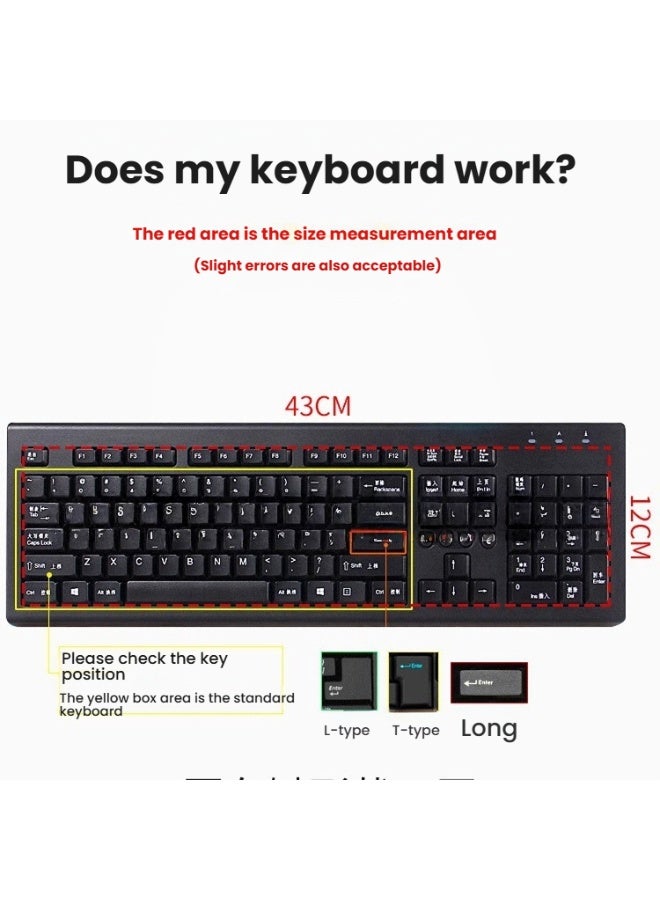 Transparent Protective Keyboard Cover for Desktop Computers Dustproof Waterproof Clear Key Visibility and Long Lasting Cleanliness - Image 3