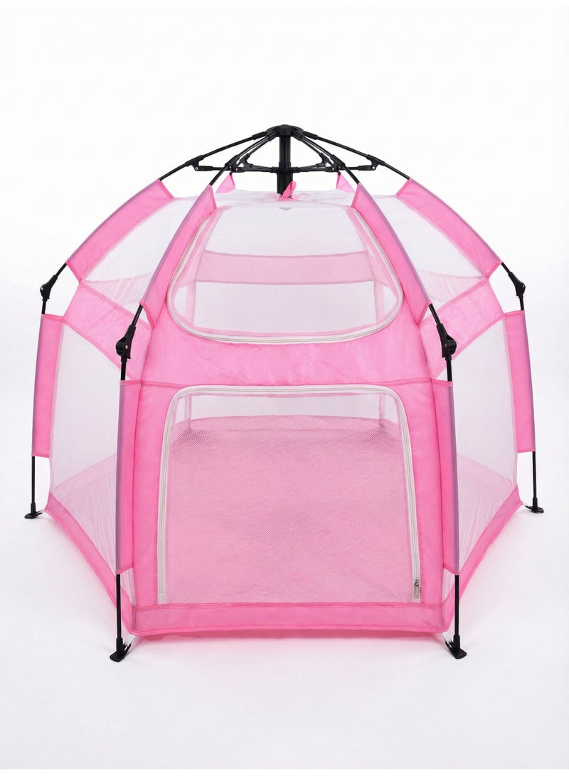 Extra Large Portable Safety Playard for Babies and Toddlers - Foldable Indoor/Outdoor Activity Center & Secure Mesh Play Fence  - without balls