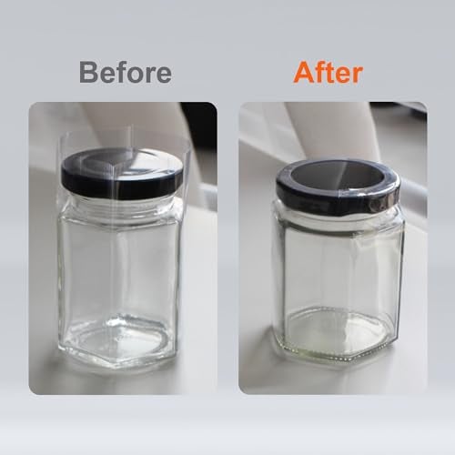 CANWUPON 600Pcs Shrink Wrap for Bottles Bands Jars - Clear Heat Shrink Bottle Seals for Essential Oil Bottle, Dropper Bottle and Test Tube Bottle Cap (Caps Under 3-inch Diameter 4.5 x 1.2 Inch/Fits Bottle) - Image 4