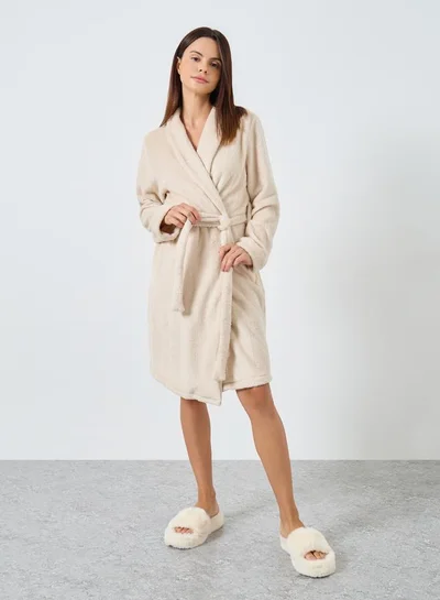 ستايلي روب فليس بياقة شال