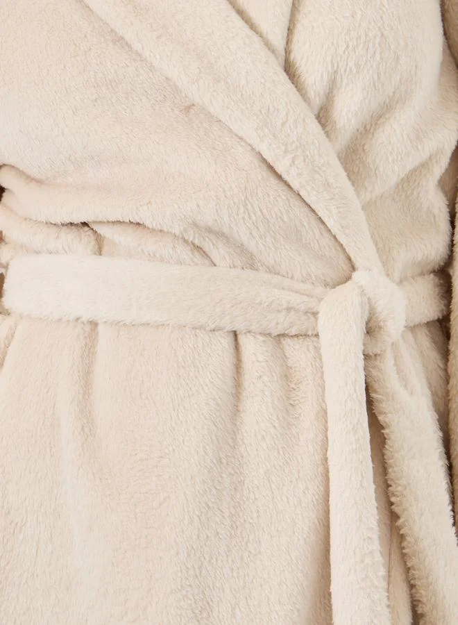 ستايلي روب فليس بياقة شال