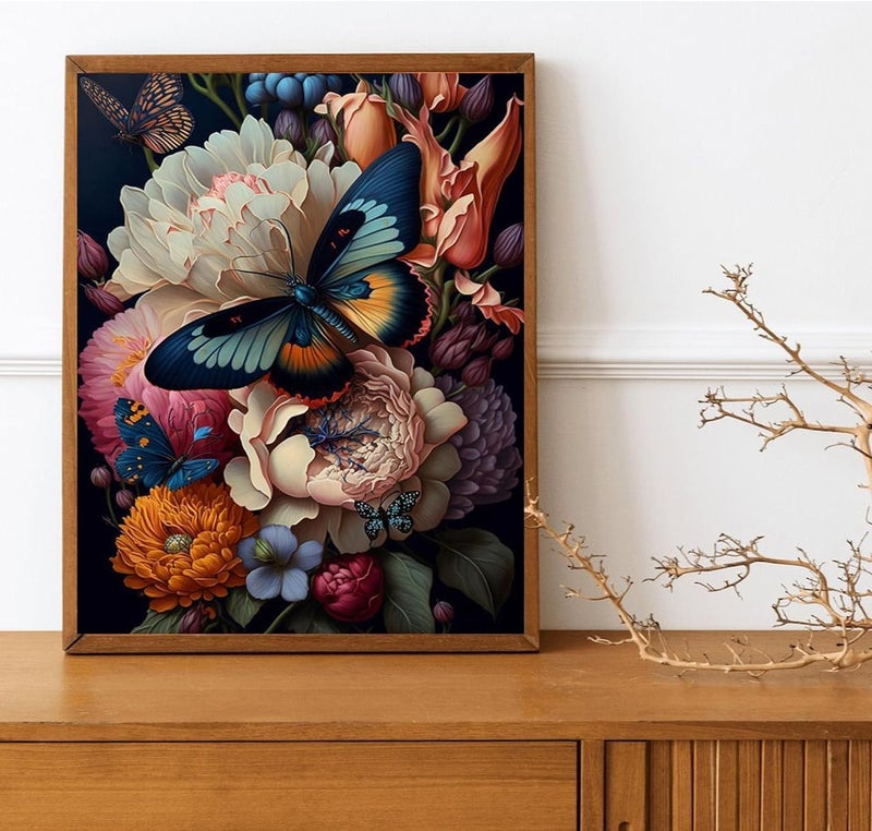 مجموعة الرسم بالأرقام للبالغين من YRQX فراشة، رسم زيتي DIY، سهل الرسم، استمتع بوقت فراغك، هدية وديكور للمنزل، هدية للعائلة والأصدقاء، 40x50 سم - Image 5