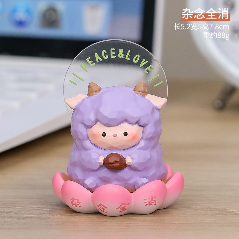 Cute Emotion Lotus Figurine Desk Decor All distractions disappear 