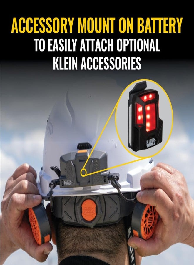 Klein Tools 60523 Dual Cooling Fan for Hard Hats and Safety Helmets, Lightweight, USB-C Rechargeable Fan, Cools Head, Neck, and Face - Image 4