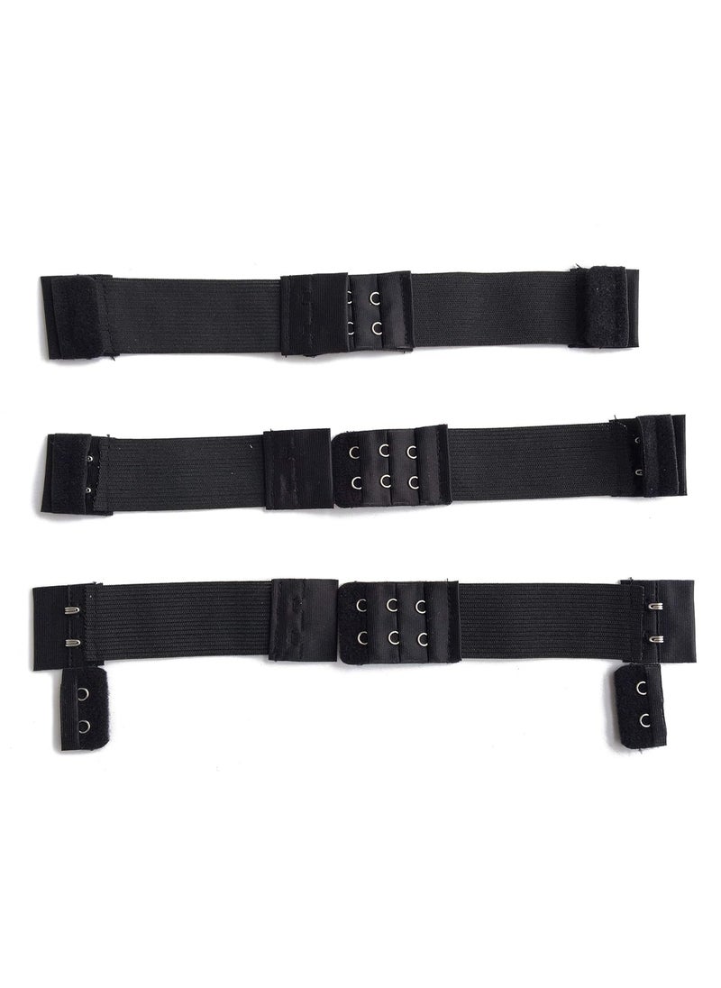 Young Hair Wig Accessories Adjustable Elastic Band for Wigs Making Wig DIY Black Color 3 Sets 
