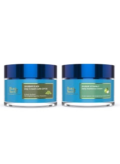 Blue Nectar Blue Nectar Natural Face Moisturizer with SPF 30 and Vitamin C Face Cream Combo for Glowing Skin and Dark Spots (2.*1.7 Oz)  - Image 1