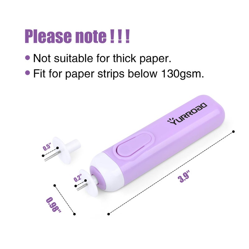YURROAD 2 in 1 Quilling Slotted Tool Electric Paper Quilling Pen for Paper Strips 1.5mm to 10mm - Image 5