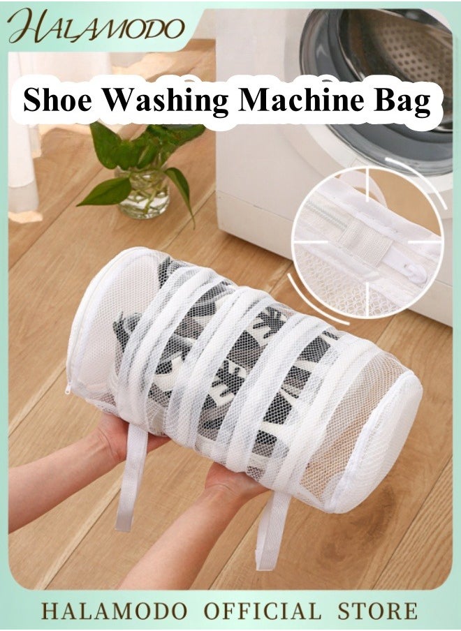 HALAMODO Shoe Washing Machine Bag Honeycomb Mesh Shoe Laundry Bag with Zipper for Sneakers & Running Shoes & Sock & Bras & Delicates & Toys  - Image 1
