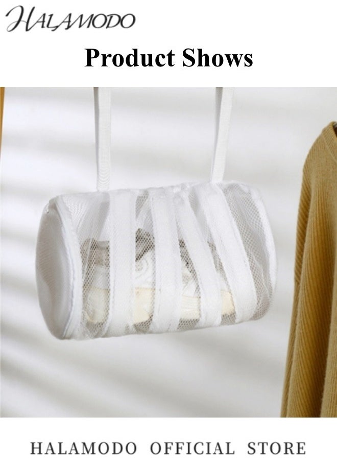 HALAMODO Shoe Washing Machine Bag Honeycomb Mesh Shoe Laundry Bag with Zipper for Sneakers & Running Shoes & Sock & Bras & Delicates & Toys  - Image 4