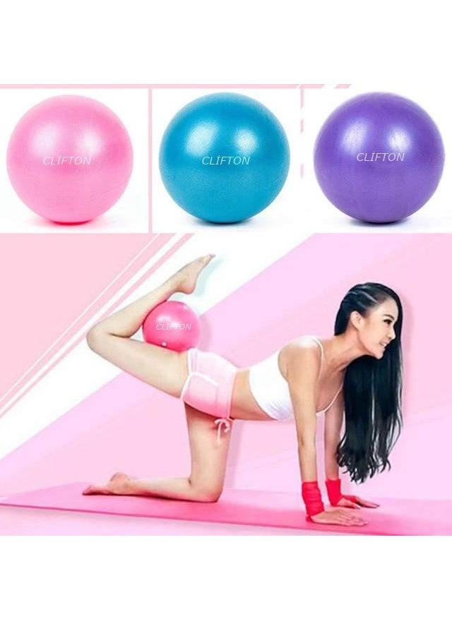 Clifton Pilates Ball 25 cm Deluxe Pilates Ball + Pump (Purple)  - Image 2