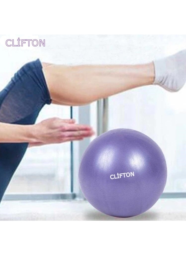 Clifton Pilates Ball 25 cm Deluxe Pilates Ball + Pump (Purple)  - Image 4