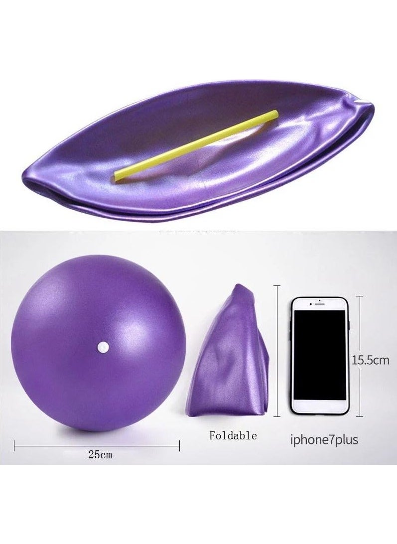 Clifton Pilates Ball 25 cm Deluxe Pilates Ball + Pump (Purple)  - Image 5