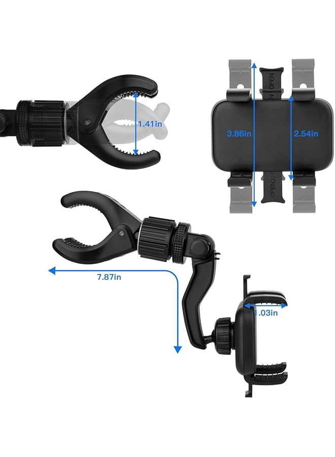إكسفور حامل هاتف للسيارة بمرآة الرؤية الخلفية يدور 360 درجة، متعدد الوظائف، مسند رأس للمقعد الخلفي للسيارة، حامل هاتف عالمي، متوافق مع جميع الهواتف الذكية - Image 5