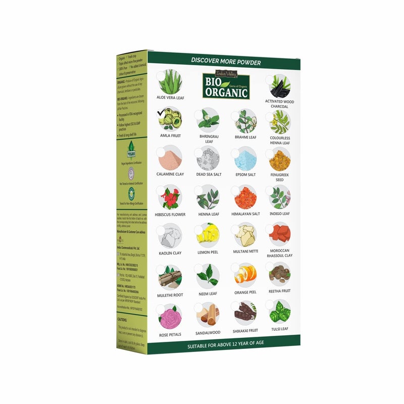 INDUS VALLEY Bio Organic 100 Natural Amla Indian Gooseberry Fruit Powder for Hair Growth Skin Drinking and Eating 100g - Image 2