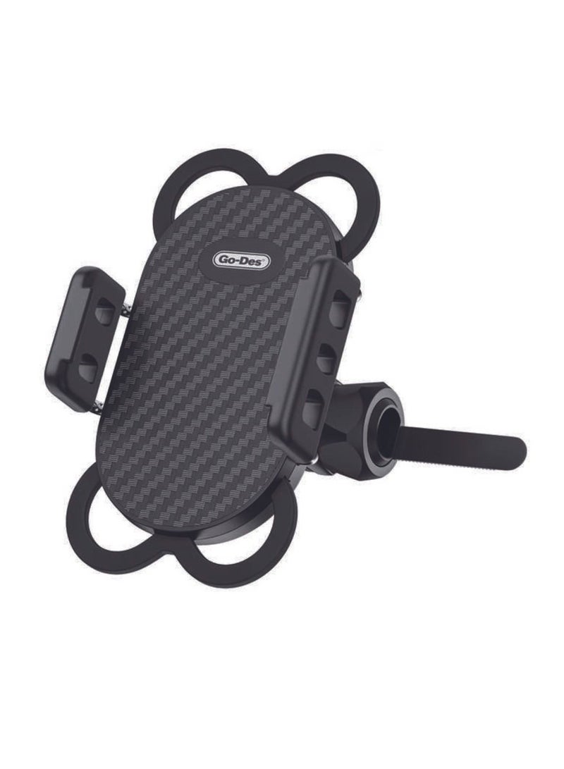 جو-ديز حامل جوال دراجات هوائية ونارية لون أسود - Image 1