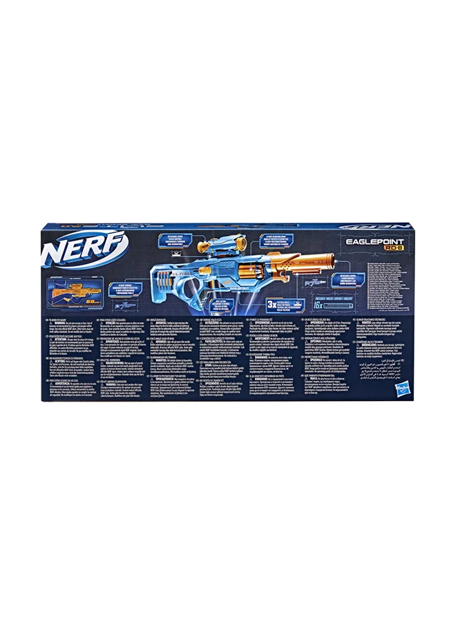 نيرف Elite 2.0 Eaglepoint RD-8 Dart Blaster, 8 Dart Drum, Scope &amp; Barrel, 16 Elite Darts, Bolt Action, Outdoor Toys for 8 Year Old Boys &amp; Girls &amp; Up