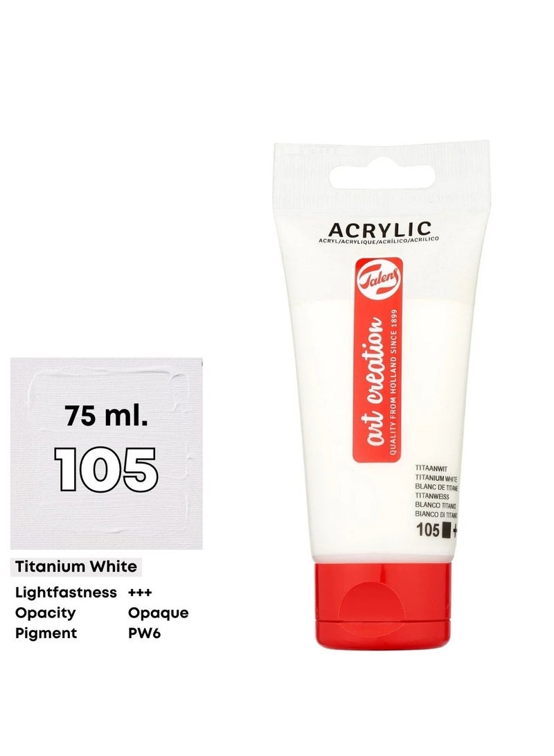 Talens Art Creation- Acrylic 75ml Titanium White No.105