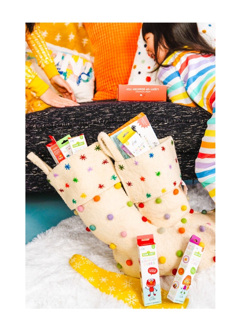 Bamboo Bark - Glo Pals Sesame Street light up baby & kids bath toys glow cubes, water play - Image 1