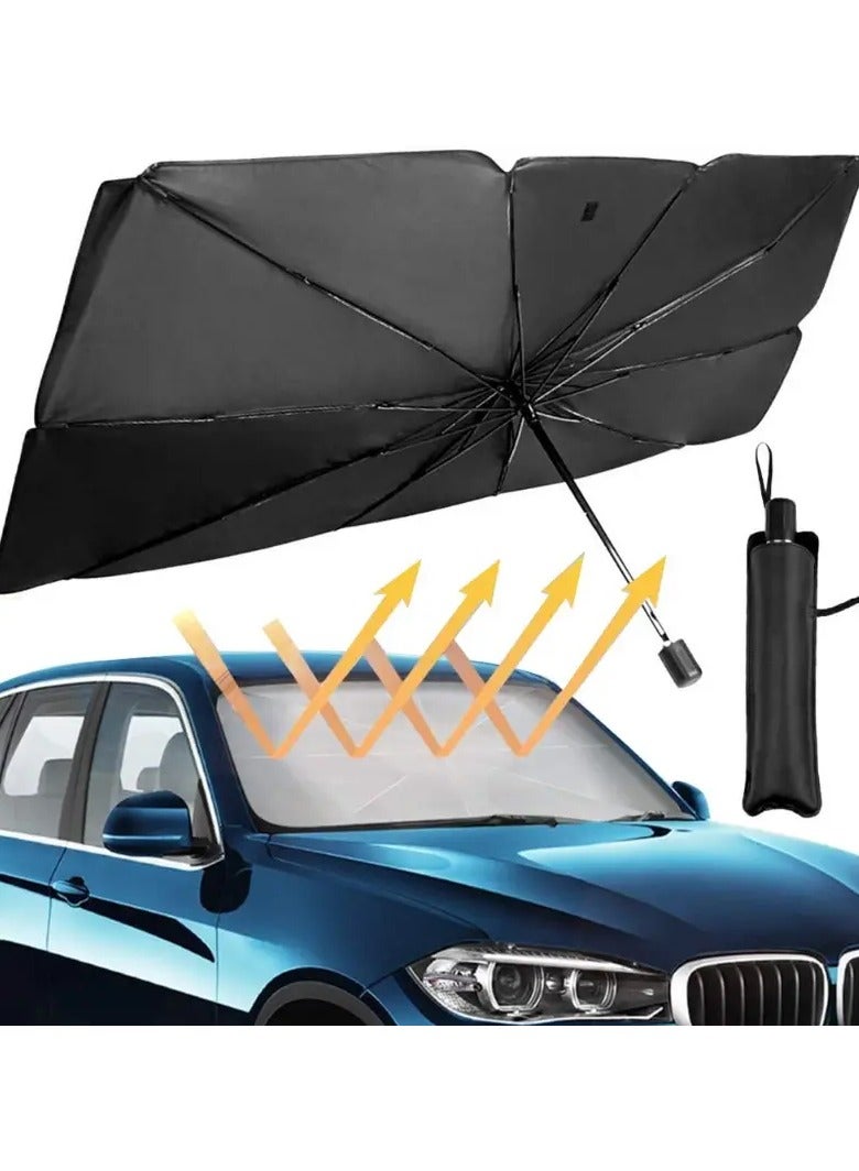 PROMASS Foldable Car Windshield Sunshade Umbrella - Portable Sun Protection for Automobiles - Durable Material - Keeps Car Cool  - Image 1