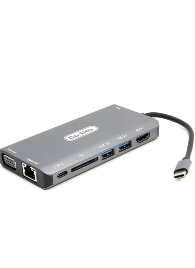 ELTRAZONE USB-C Hub Adapter GD-8792 – 4-in-1 Multiport Adapter with HDMI, USB 3.0, and Power Delivery for Laptops and Tablets  - Image 1