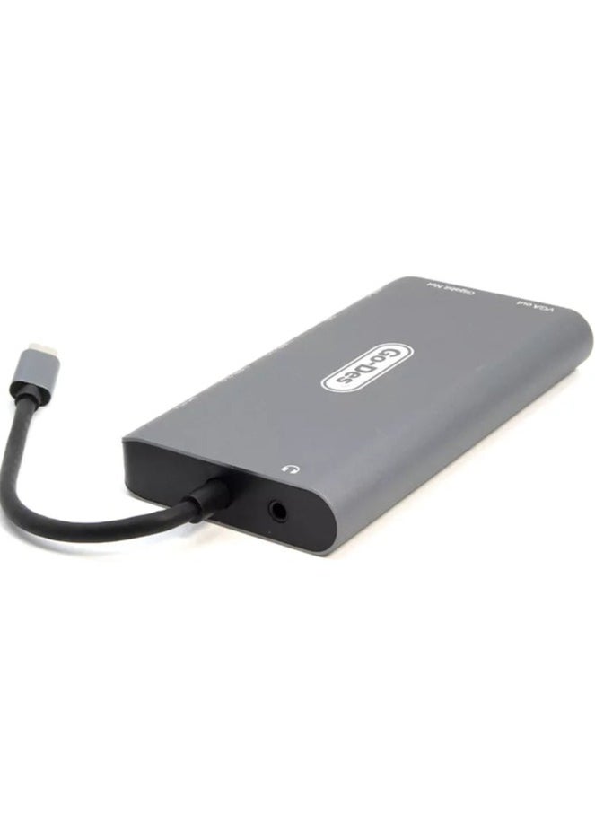 ELTRAZONE USB-C Hub Adapter GD-8792 – 4-in-1 Multiport Adapter with HDMI, USB 3.0, and Power Delivery for Laptops and Tablets  - Image 2