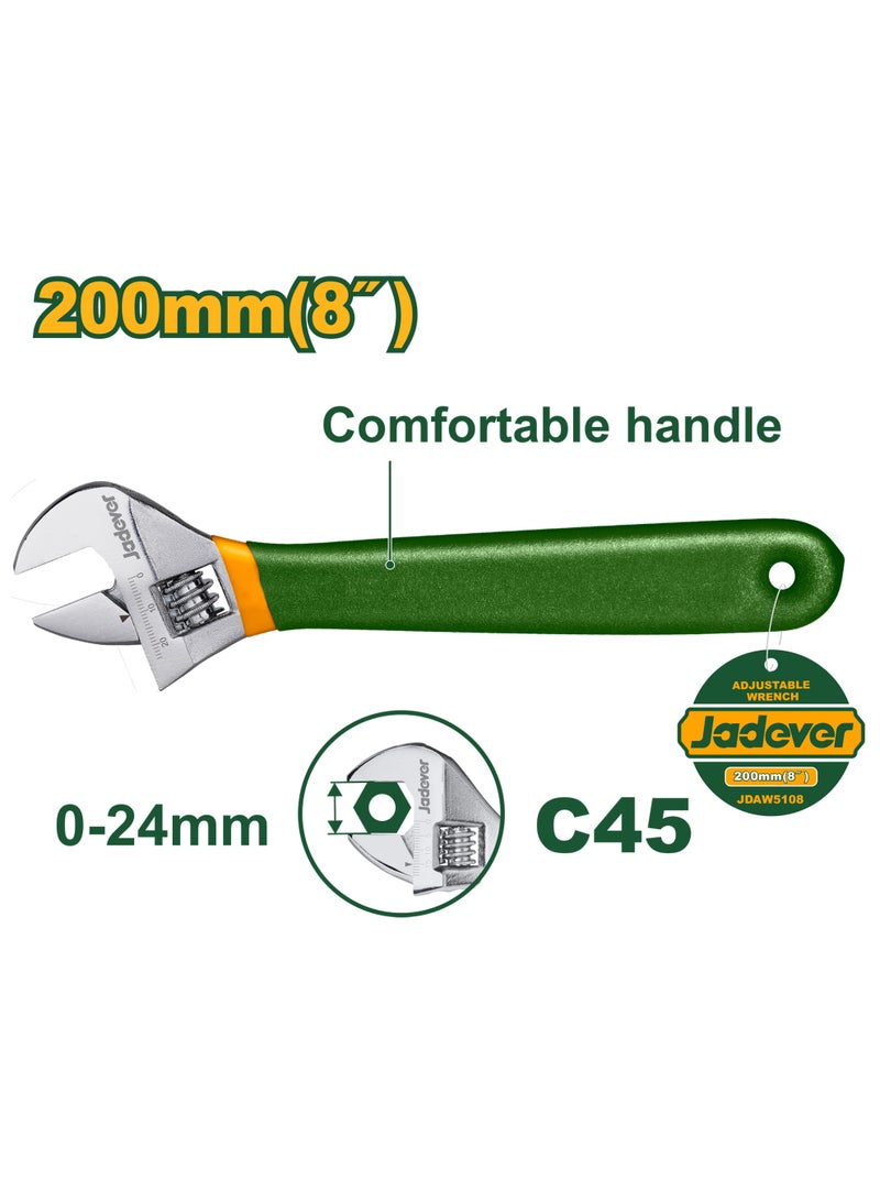 Jadever Adjustable wrench 8Inch JDAW5108