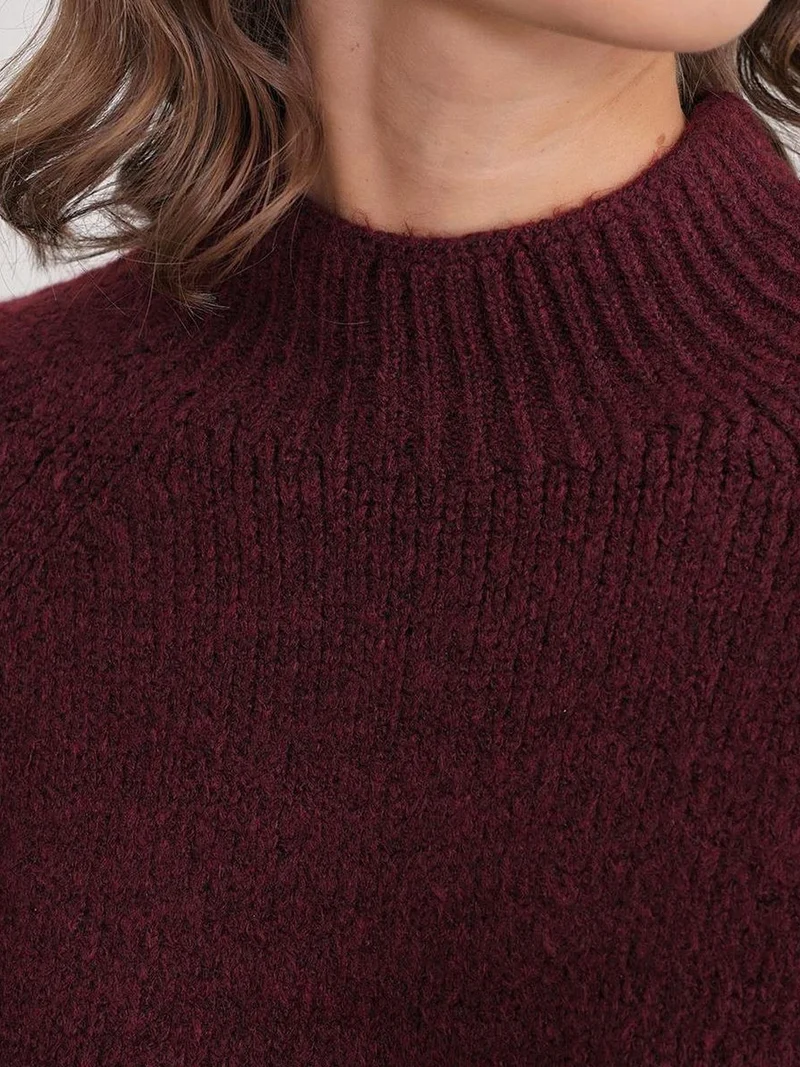 MixRay Mixray Thick Knit Half Turtleneck Sweater
