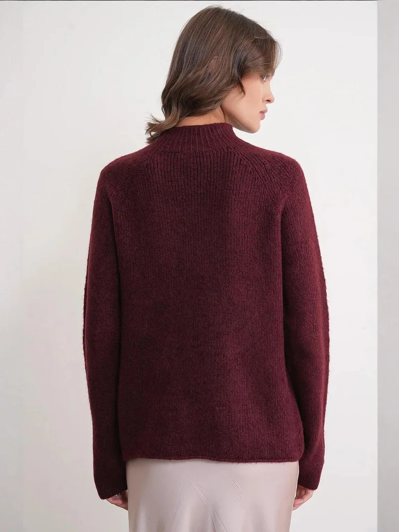 MixRay Mixray Thick Knit Half Turtleneck Sweater