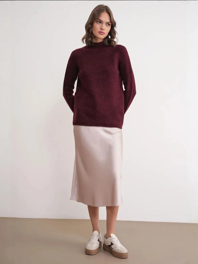 MixRay Mixray Thick Knit Half Turtleneck Sweater