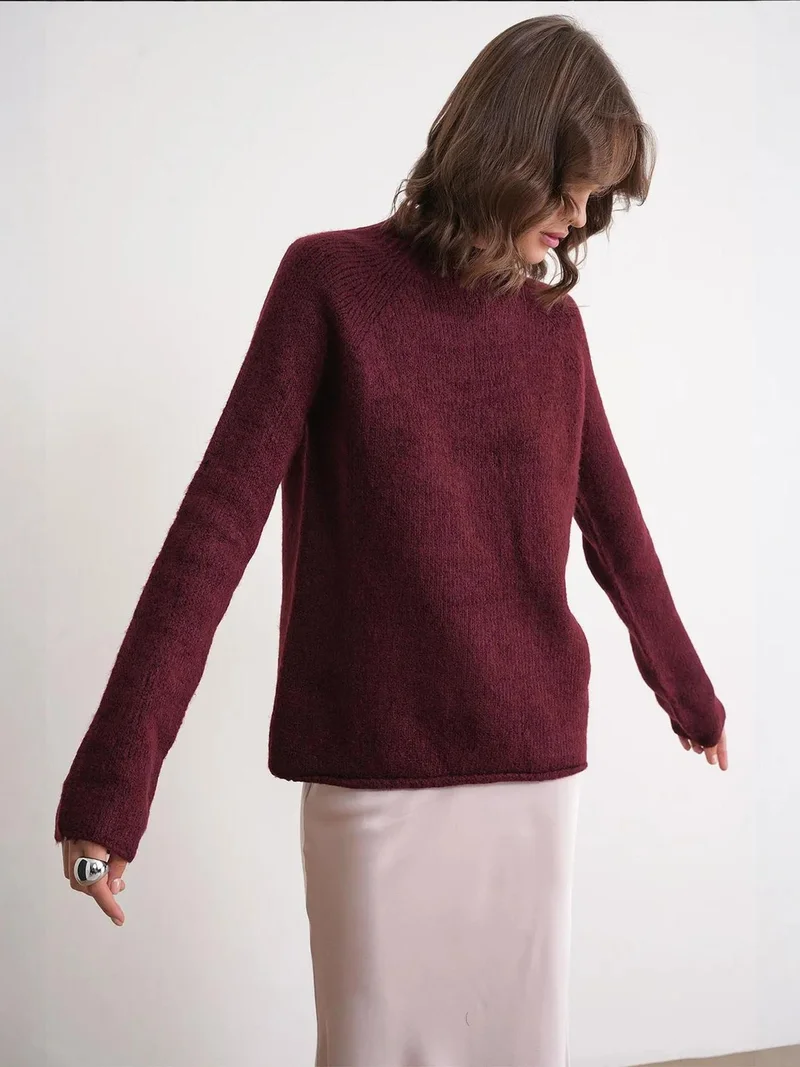 MixRay Mixray Thick Knit Half Turtleneck Sweater