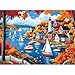Blueforest Puzzles for Adults 500 Pieces Autumn Town Jigsaw Puzzles for Adults Beautiful Fall Seaside Landscape Puzzles 500 Pieces Challenging Family Puzzle for Women Men Seniors Size is 21x15 - Image 2
