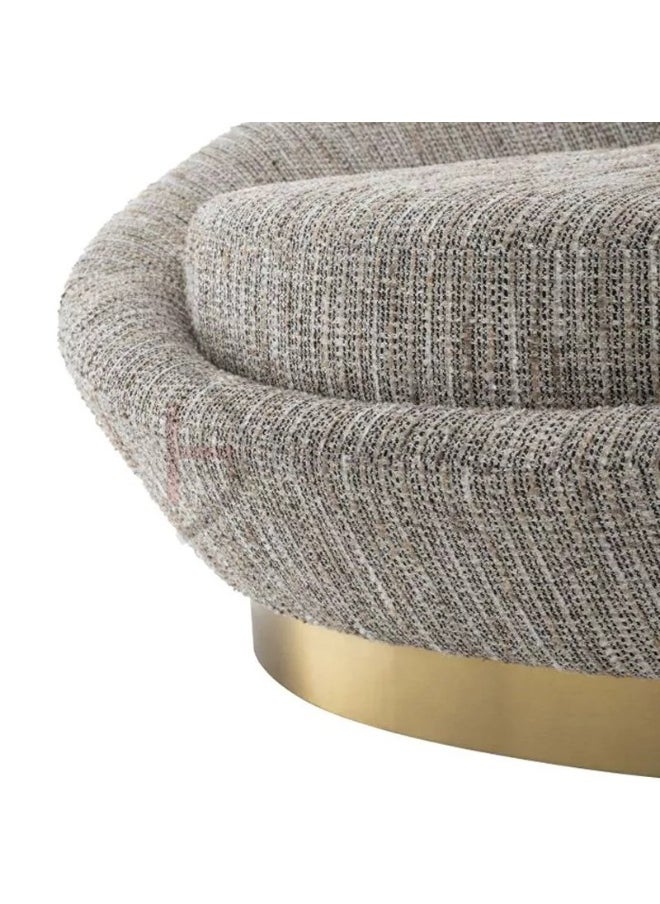DIVINE FURNITURE Chaise Lounge Ottoman In Boucle Fabric  - Image 3