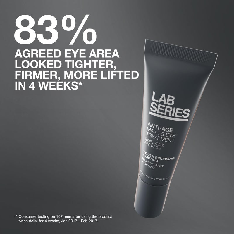 Lab Series Men's Max LS Anti-Age Eye Treatment - Under Eye Cream - Moisturizes & Strengthens Skin - Skin Care for Men, 0.5 Fl Oz - Image 2